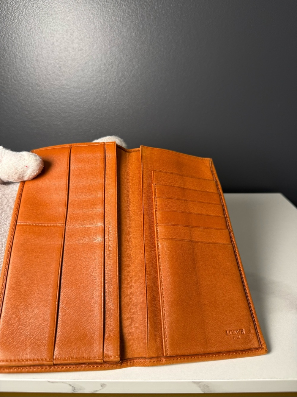 Loewe Burnt Orange Soft Leather Long Wallet - Picture 3 of 4